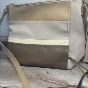 Elegant Tan and Cream Women's Bag Relic by Fossil